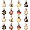 30Pcs 6 Styles Printed Alloy Enamel Pendants ENAM-CJ0005-11-1