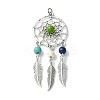 2Pcs 2 Styles Synthetic Turquoise Dyed Big Pendants PALLOY-JF02309-02A-3