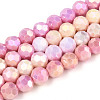 Anti-Tarnish Electroplate Glass Beads Strands EGLA-T021-10mm-15-04-1