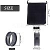 10Pcs Stainless Steel Grooved Finger Ring Settings STAS-UN0039-22D-4