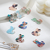 10Pcs 5 Colors Opaque Acrylic Pendants OACR-LP0001-09-1