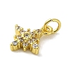 Brass Micro Pave Cubic Zirconia Charms KK-M283-16B-01-2