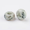 Natural Sesame Jasper/Kiwi Jasper European Beads LS-X-G-G740-14x8mm-06-2