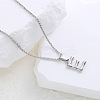 Stainless Steel Alphabet Pendant Necklaces for Women VK4233-5-1