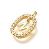 Brass Micro Pave Cubic Zirconia Pendants ZIRC-P123-01G-M01-2