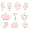 10Pcs 10 Style Spray Painted Alloy Enamel Pendants ENAM-YW0002-64-1
