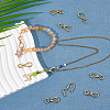 8Pcs Brass Fold Over Clasps FIND-HS0001-73-5