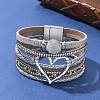 Imitation Leather Multi-Starnd Bracelets BOHO-PW0001-039M-1