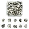 100Pcs 10 Styles Tibetan Style Alloy European Beads FIND-CJ0003-73-1