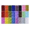 24 Colors 6/0 Glass Seed Beads SEED-X0052-02-4mm-1
