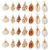 28Pcs 7 Styles Natural Mixed Shell Pendants PALLOY-HY00104-1