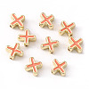 Rack Plating Alloy Enamel Beads ENAM-S122-035-NR-1