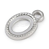 304 Stainless Steel Pendant Cabochon Settings LS-STAS-B092-01P-2