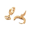 Ion Plating(IP) 304 Stainless Steel Dangle Hoop Earrings EJEW-A114-01G-2