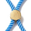 Half Finished Twisted Milan Rope Slider Bracelets FIND-G032-01G-15-3