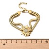 Sunflower 304 Stainless Steel Multi-layer Bracelets BJEW-135-01G-3