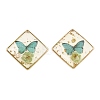 Transparent Epoxy Resin & Printed Pendants KK-F074-01D-1