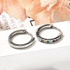 304 Stainless Steel Micro Pave Cubic Zirconia Huggie Hoop Earrings EJEW-C096-01J-P-4