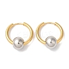 Ion Plating(IP) 304 Stainless Steel Hoop Earrings for Women EJEW-L287-058GP-1