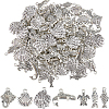 93Pcs 7 Styles Tibetan Style Alloy Pendants FIND-HS0001-87-1