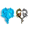 DIY Dragon Lovers Heart Silicone Molds LS-SIMO-C002-03-1