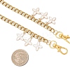 Alloy Enamel Flower Charm 304 Stainless Steel Cuban Link Chain Bag Decorative Chains FIND-JF00160-01-3