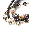 Handmade Polymer Clay Heishi Beads Stretch Bracelets Set BJEW-JB07370-4