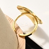 304 Stainless Steel Open Cuff Ring for Women LS-RJEW-B109-03G-05-4