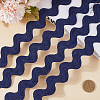 10 Yards Polyester Wavy Fringe Trim Ribbon OCOR-GF0004-25A-3