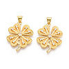 Brass Micro Pave Cubic Zirconia Pendants KK-M300-27G-01-1