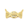 Rack Plating Brass Micro Pave Clear Cubic Zirconia Pendants KK-Z048-01G-1