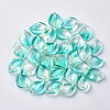 Transparent Spray Painted Glass Pendants LS-GLAA-S054-001B-04-1