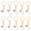 10Pcs Glass Bottle Keychins KEYC-NB00034-1