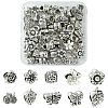 60Pcs 10 Style Tibetan Style Alloy European Beads TIBEB-FS0001-06-1