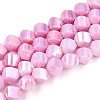Anti-Tarnish Electroplate Glass Beads Strands GLAA-T025-8mm-14H-1