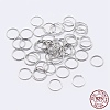 Anti-Tarnish Rhodium Plated 925 Sterling Silver Open Jump Rings LS-STER-F036-02P-0.3x4mm-4