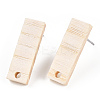 Ash Wood Stud Earring Findings EJEW-N017-011U-2