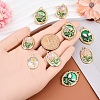 5Pcs 5 Styles Flower Rack Plating Alloy Enamel Pendants ENAM-FP0001-40-2