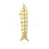 Brass Micro Pave Cubic Zirconia Big Pendants KK-C143-52C-G-3
