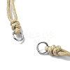 Adjustable Waxed Cotton Cord Bracelet Making AJEW-JB01194-3