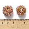 Christmas Theme Polymer Clay Rhinestone Beads with Resin X-RESI-Z045-01E-3
