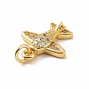 Brass Micro Pave Cubic Zirconia Charms KK-C012-42G-3