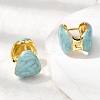 Brass Enamel Hoop Earrings EJEW-P333-06G-5