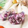 2Pcs 2 Colors Chic Solid Color French Satin Pigtail Hair Tie for Elegant Hairstyles OHAR-TA0001-10B-6
