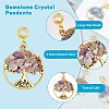 DICOSMETIC 32Pcs 4 Styles Natural Mixed Stone European Dangle Charms G-DC0001-14-4
