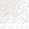 400Pcs 5 Style ABS Plastic Imitation Pearl Beads KY-FH0001-13-1