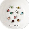 20Pcs 10 Colors 201 Stainless Steel Rhinestone Charms STAS-FS0002-05-3