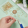 Brass Huggie Hoop Earring Findings with Brass Open Jump Rings FIND-CN0001-73B-3