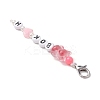 6Pcs Bear & Letter Acrylic Pendant Decorations HJEW-JM02957-5