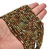 Natural Chrysocolla and Lapis Lazuli Beads Strands X-G-G278-B01-4mm-2